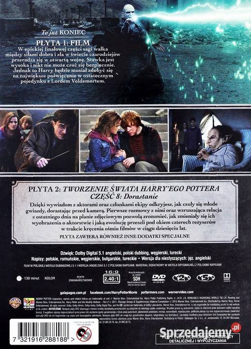 HARRY POTTER PEŁNA KOLEKCJA 8 FILMÓW 16 DVD edycja limitowana