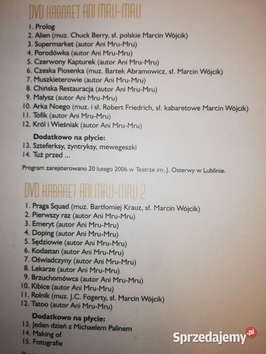 Kabaret Ani MruMru 2 płyty DVD mazowieckie
