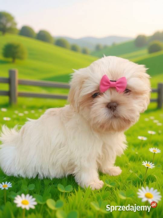 Piękna biała suczka rasy ShihTzu szuka domku opolskie Namysłów