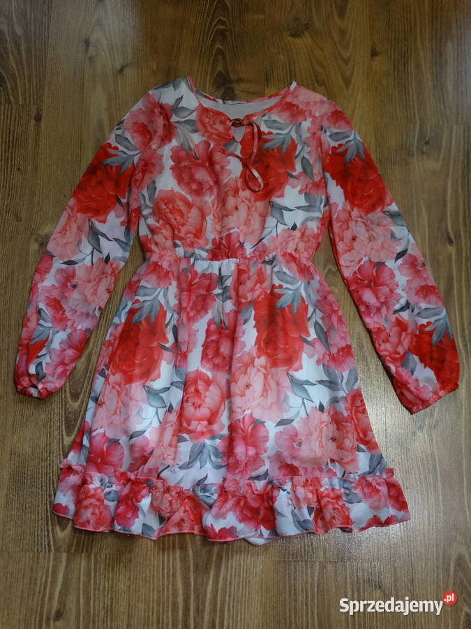 Sukienka dziewczęca kwiaty r152 dolnośląskie Legnica