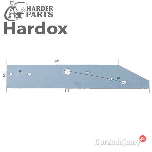Płoza długa HARDOX 94605L części do pługa OVERUM Suwałki