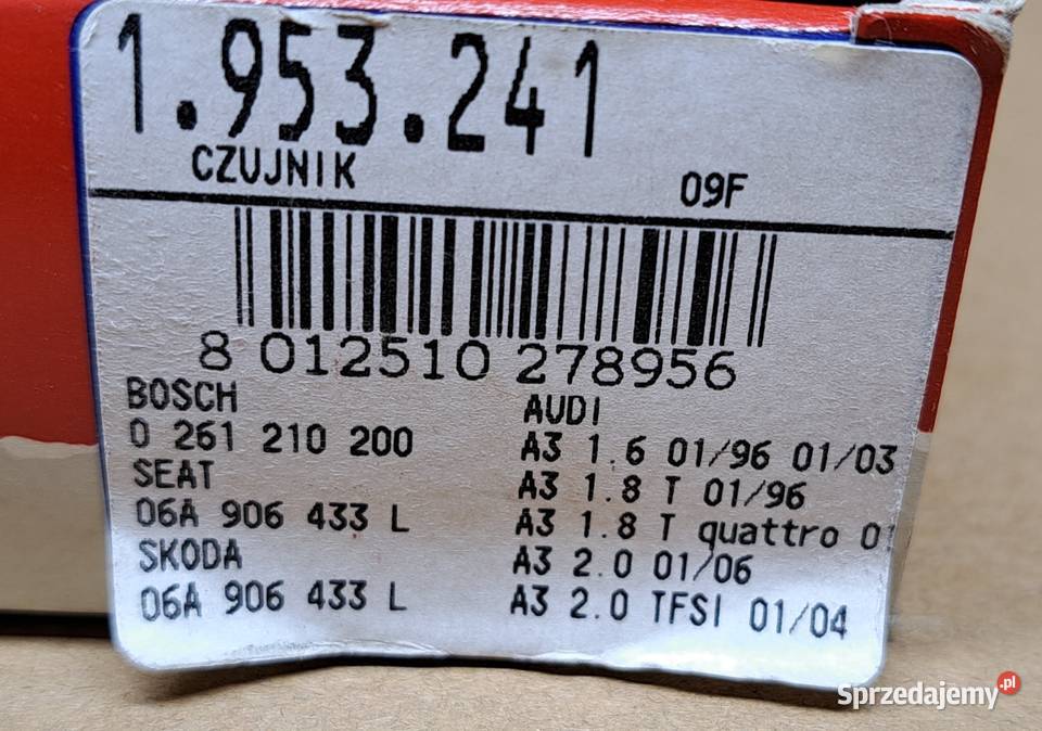 CZUJNIK POŁOŻENIA WAŁU VW AUDI SEAT SKODA 16 18 Mielęcin