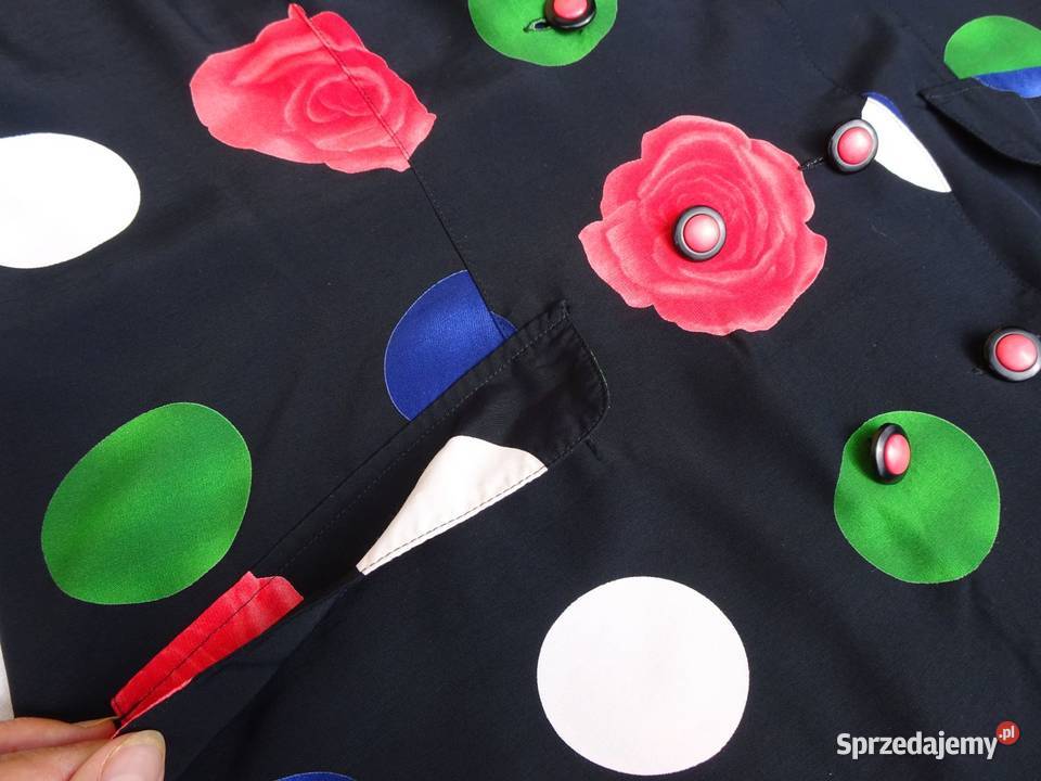 Żakiet letni dłuższy Dwurzędowy vintage 44 46 Nowy Sącz