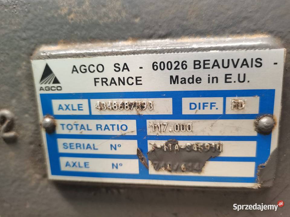 Massey Ferguson 7618 Wahacz główny mostu Agco