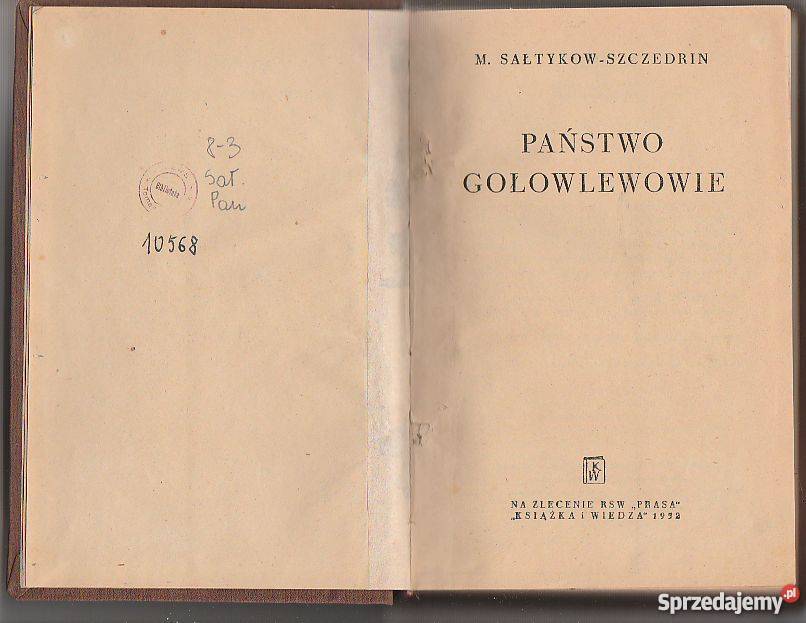 7573 PAŃSTWO GOŁOWLEWOWIE M SAŁTYKOW SZCZEDRIN Czyrna