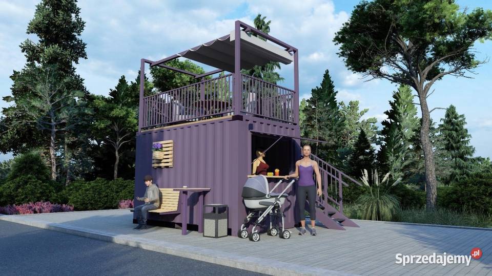 Kontener gastronomiczny RÓŻOWY z
antresolą gastronomiczne Tarnowskie Góry