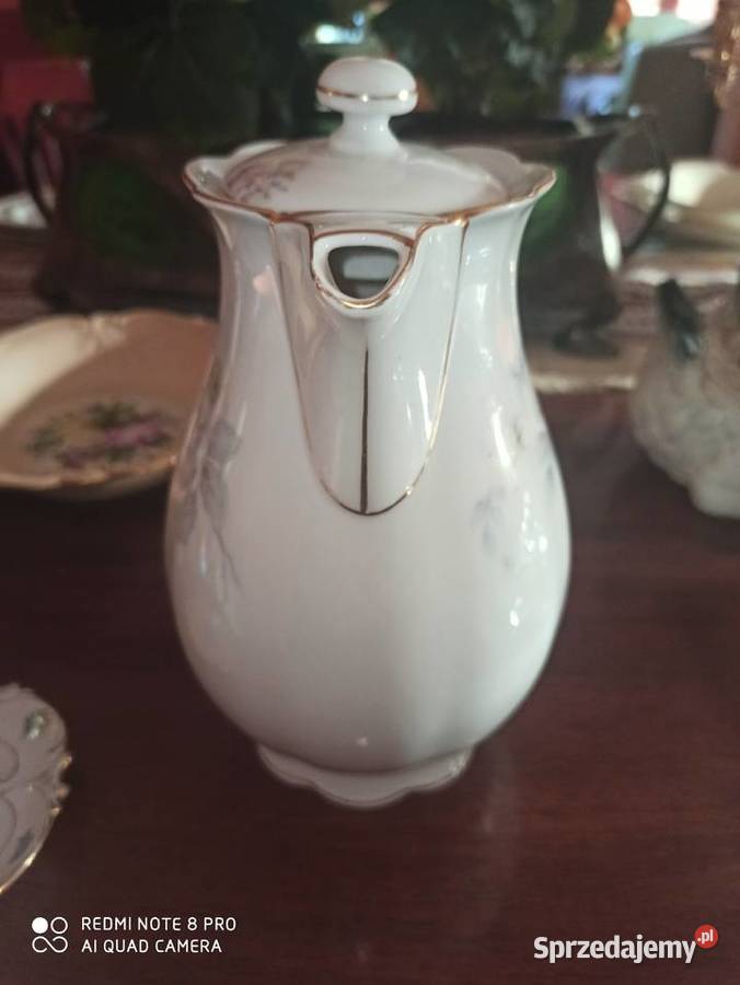 Dzbanek Hutschenrouther Z kwiatami jabłoni Sygn Porcelana i szkło Gdańsk