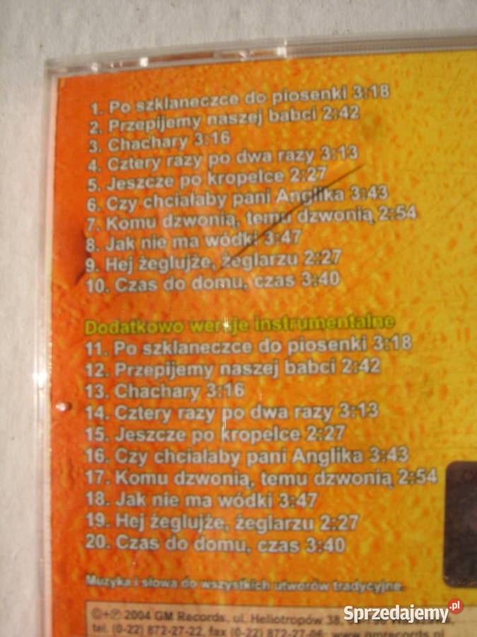 Skladanka CD PIOSENKI DO KIELBASKI 2004 Wołów sprzedam