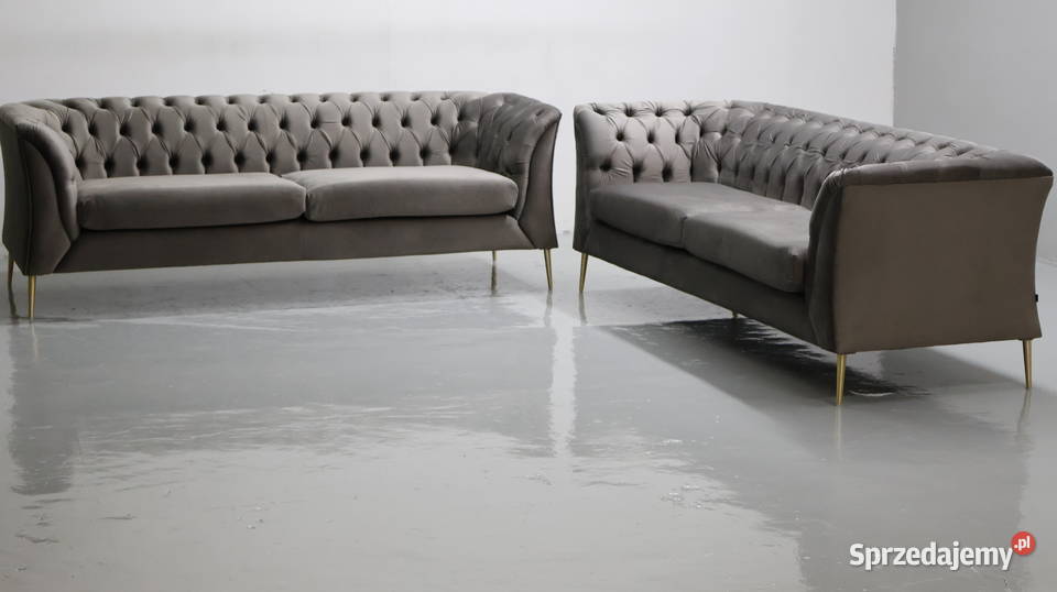 TBB DESIGN WIELKA SOFA 22 kanapa taupe welur 80cm Poznań