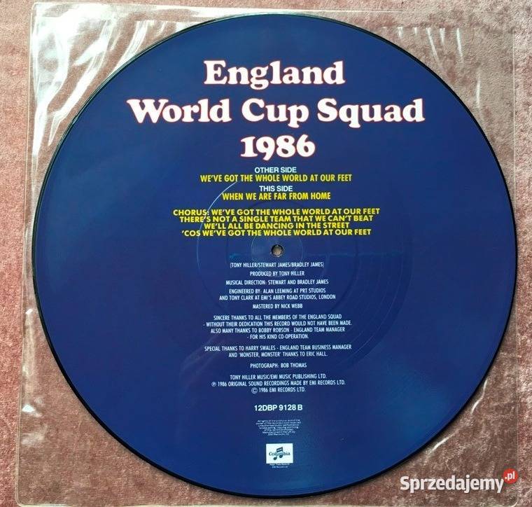 England World Cub Squad 1986 12 Maxi pop