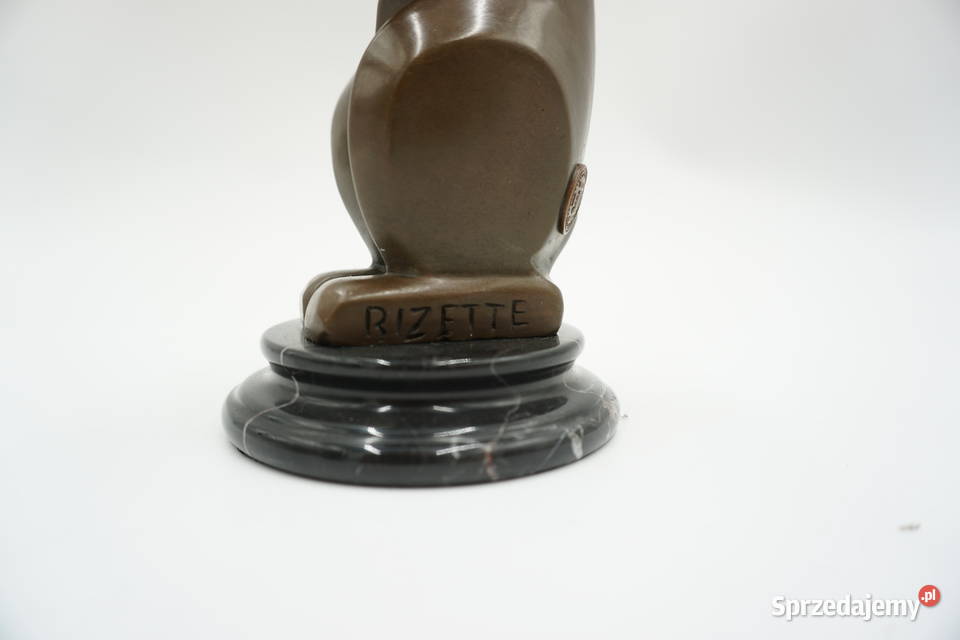 FIGURA Z BRĄZU KRÓLIK KRÓLICZEK ART DECO Niemcza
