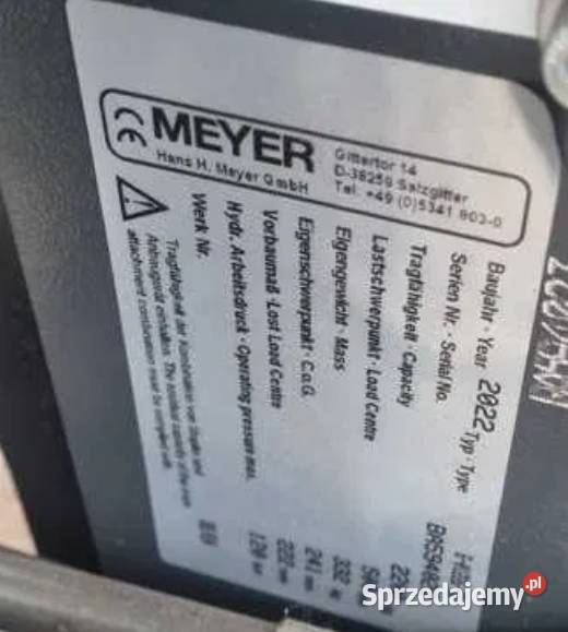 Chwytak widłowy pozycjoner wideł Meyer 2 klasa
