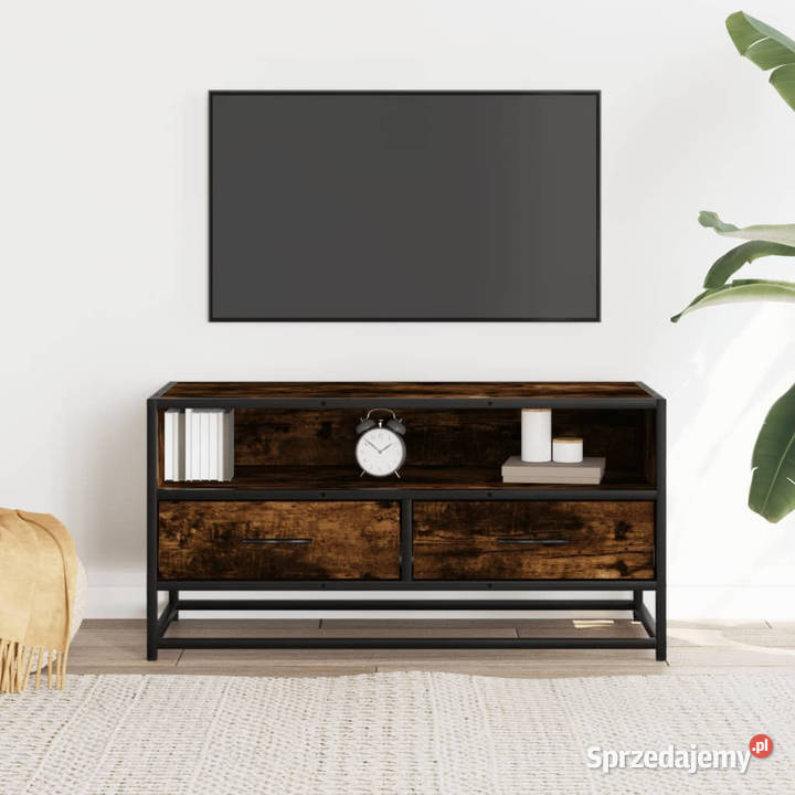 Szafka pod telewizor przydymiony dąb 80x345x40 mazowieckie Warszawa