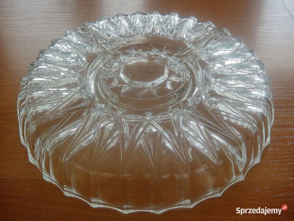 Półmisek szklany dzielony zdobiony Francja świętokrzyskie Kielce