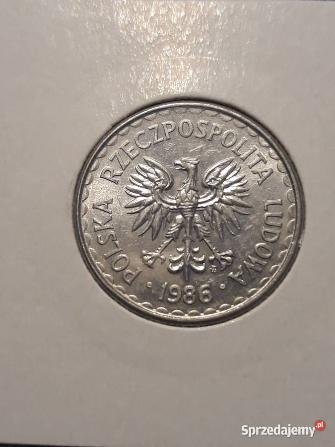 1 złoty 1986 r 1 mennicze Konin