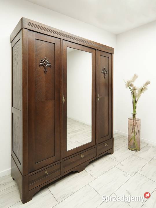 Antyczna secesyjna szafa z pocz XX wieku Jerka