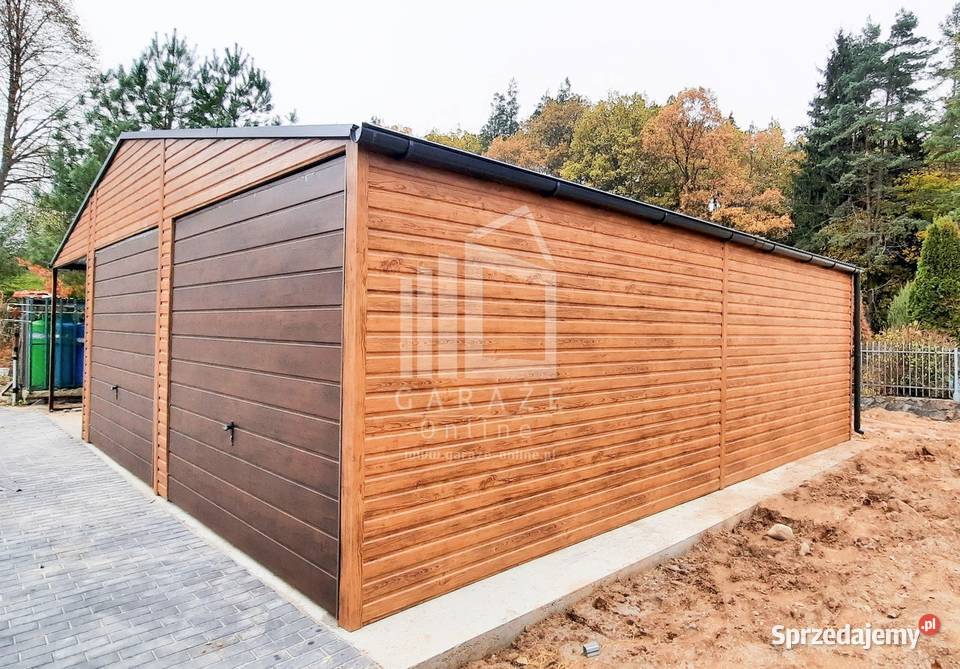 GARAŻ BLASZANY 65m x 6m 3m wiata 2x Brama drzwi Wieliczka