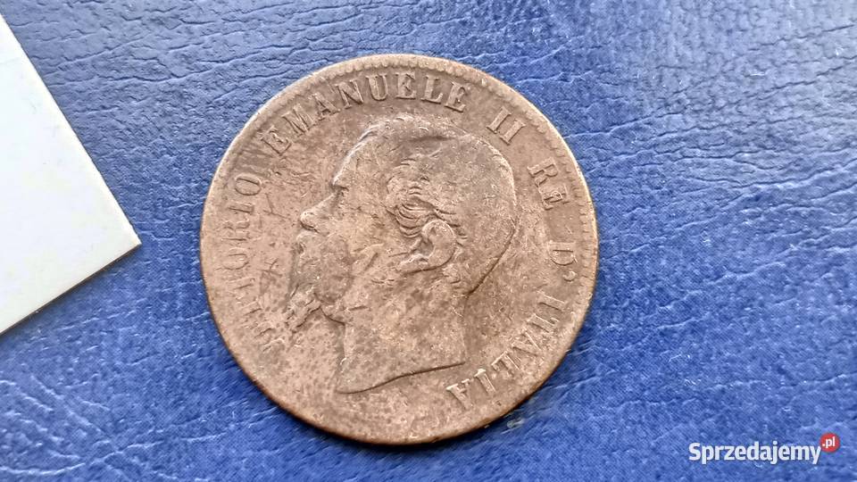 Stare monety 10 centesimi 1862 Włochy Lesko