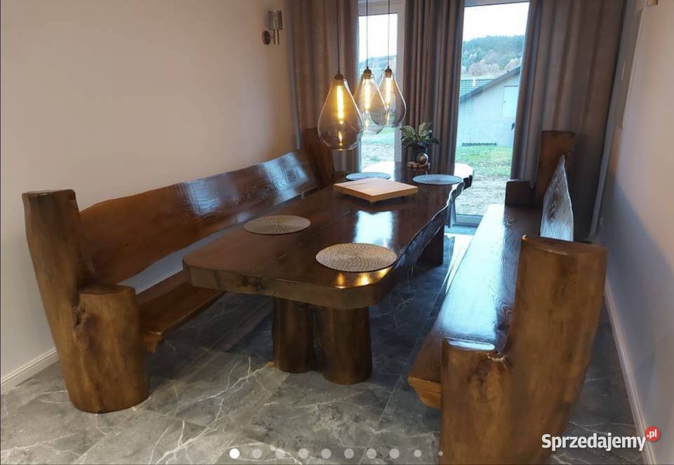 Stół monolit jesion 200 x 104 z żywicą Przysucha sprzedam