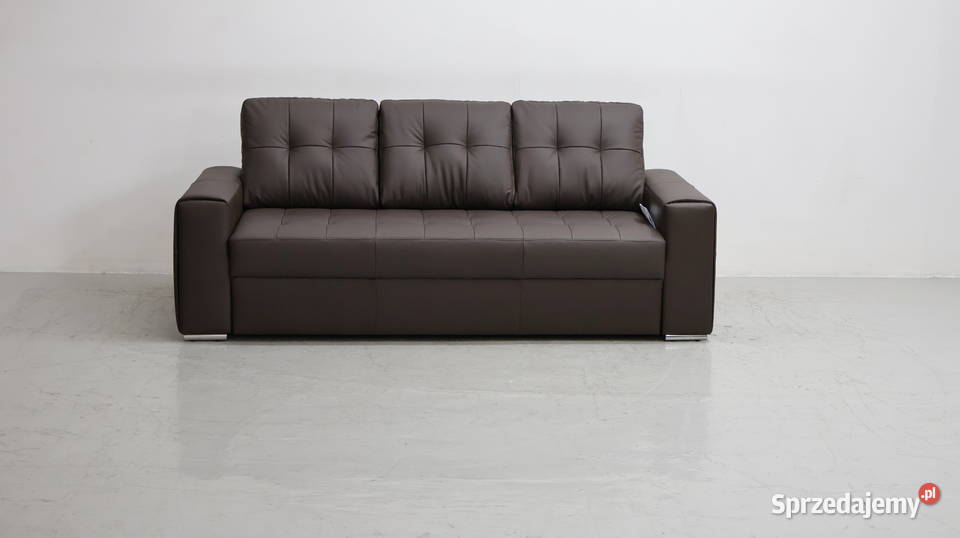 3 osobowa sofa kanapa brązowa SKÓRA naturalna Meble Poznań