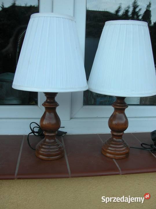 drewniane lampki lampy 2 sztuki
