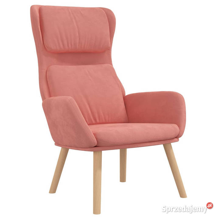 Fotel różowy obity aksamitem WM341355 Warszawa