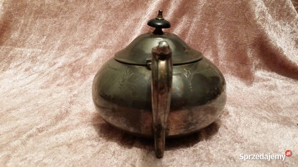 Czajnik stary angielski w kolorze metalicznym z Antyki Kraków