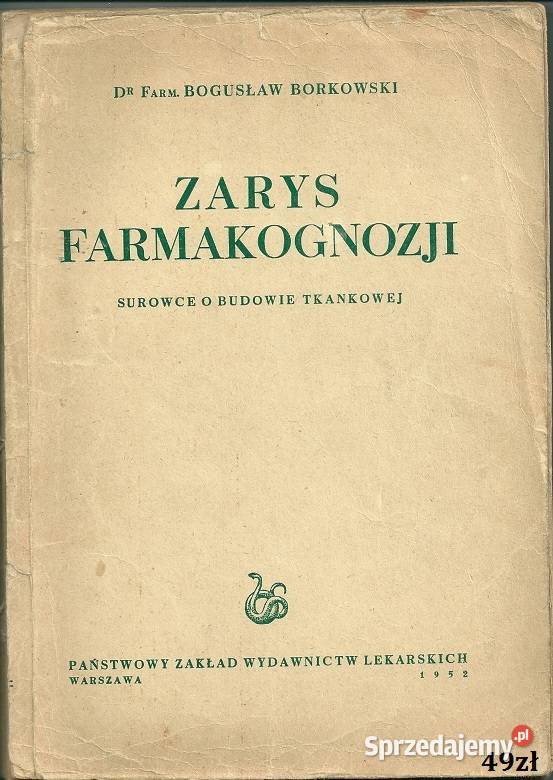 Zarys botaniki farmaceutycznej Broda farmacja Łódź sprzedam