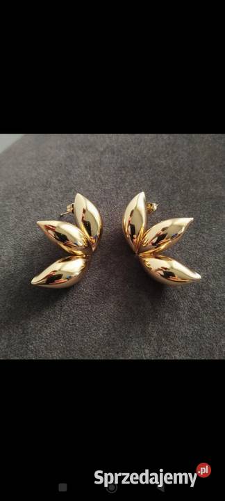 Kolczyki liście kwiaty na sztyft mazowieckie Warszawa