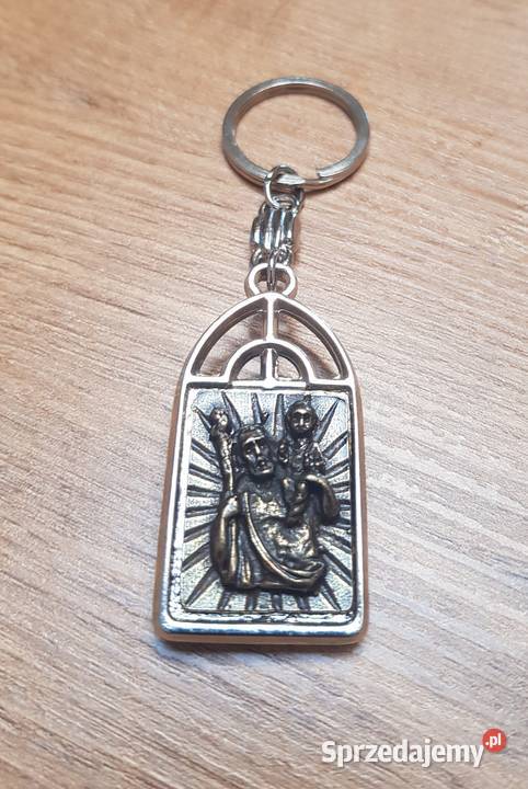 Brelok metalowy z ŚwKrzysztofem i Matką Boska Golina