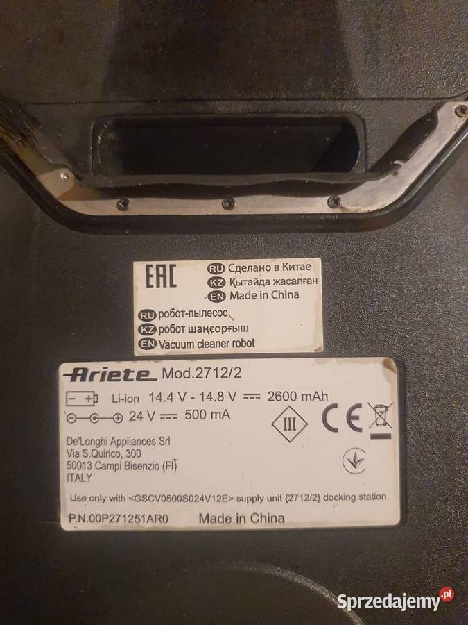 Duży Robot odkurzający Ariete Evolution 20 Łódź