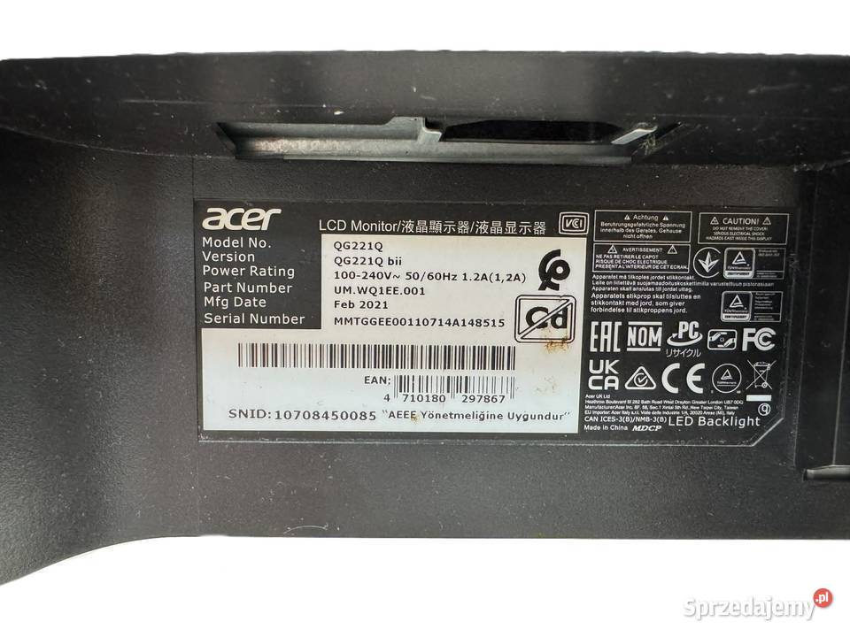 Monitor LED Acer Nitro QG221Q 215 Elbląg