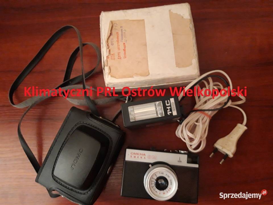 Aparat fotograficzny SMIENA 8 lampa błyskowa PRL Antyki, Sztuka, Kolekcje Bielsko-Biała