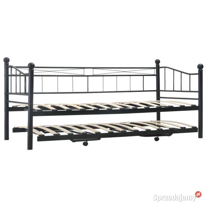 vidaXL Rama łóżka czarna stalowa 180x20090x200 Warszawa