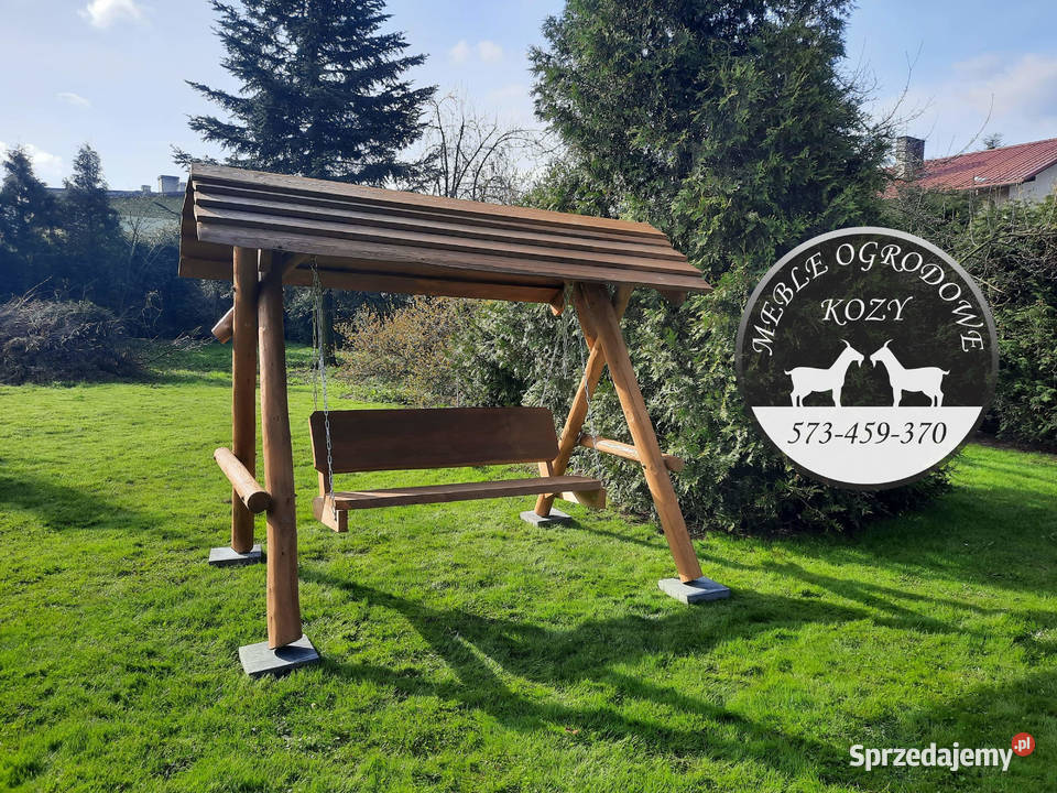 PROMOCJA Huśtawka drewniana z grubych bali plac Katowice
