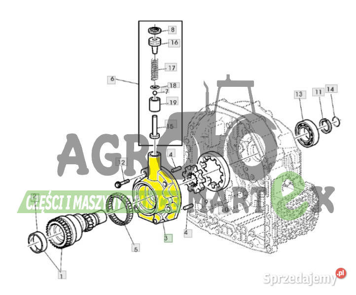 AL234168 R130488 OBUDOWA POMPY HYDR JD Wichrów