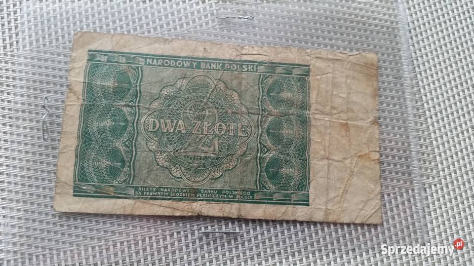 Banknot 2 złote 1946 PRL Katowice
