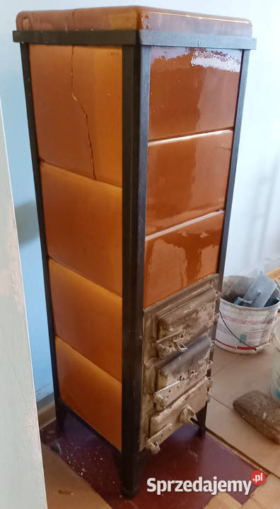 Piec kaflowy wolnostojący koza szamotowy antyk Toszek