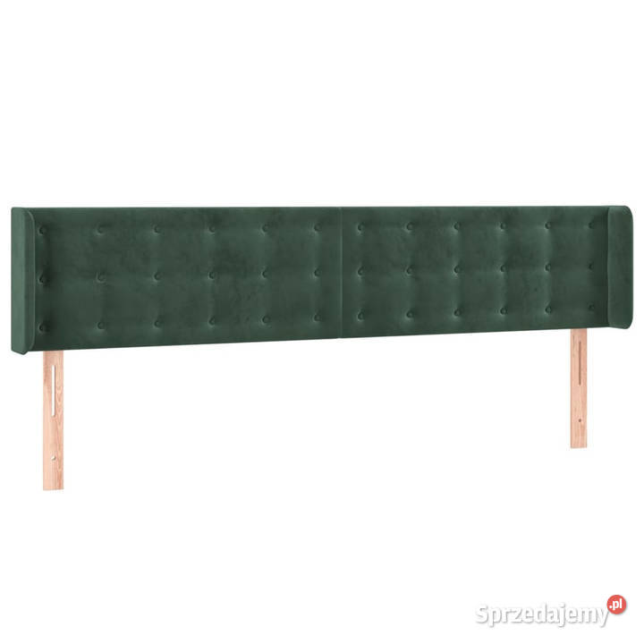 Zagłówek uszak ciemnozielony 203x16x7888 aksamit mazowieckie Warszawa