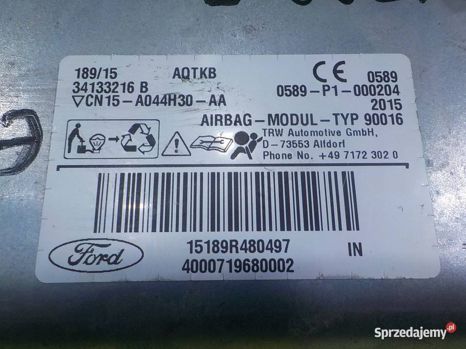 FORD ECOSPORT II 15 TDCI 15r 5D AIRBAG poduszka sprzedam