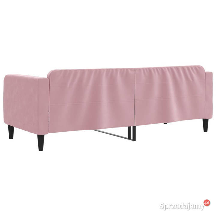 Sofa z funkcją spania różowa obita aksamitem mazowieckie Warszawa