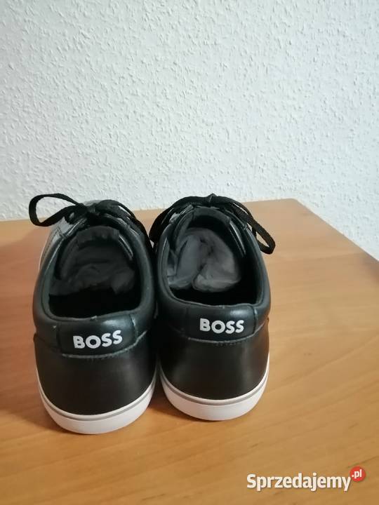 Hugo Boss 50486653 czarne sneakersy skórzane skóra dolnośląskie Zgorzelec