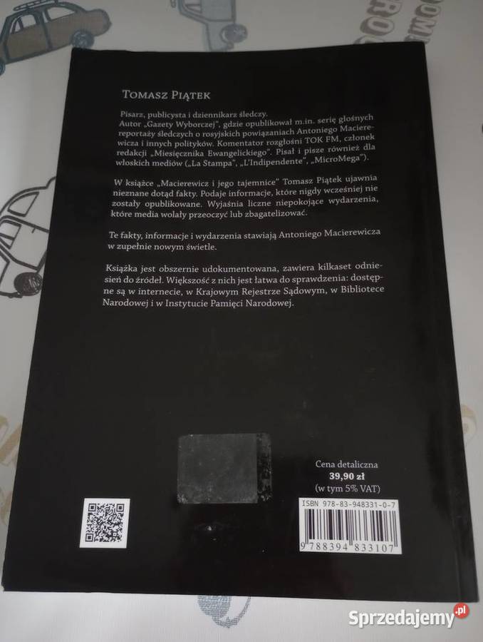 Macierewicz i jego tajemnice Tomasz Piątek Szczecin sprzedam