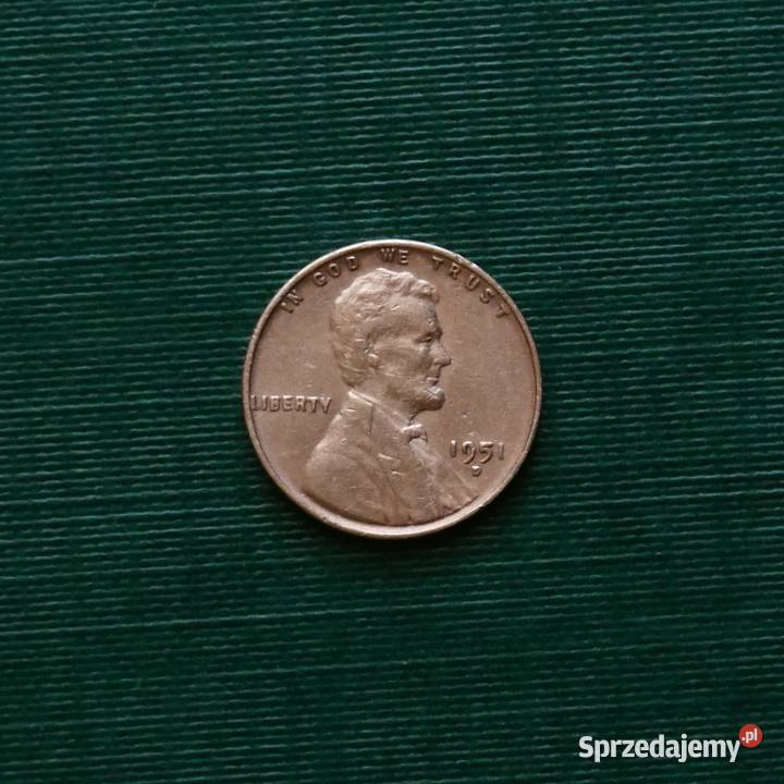 USA 1 cent 1951 Wheat Penny Lincoln Gliwice