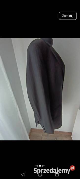 Marynarka czarna tenisowy prążek oversize