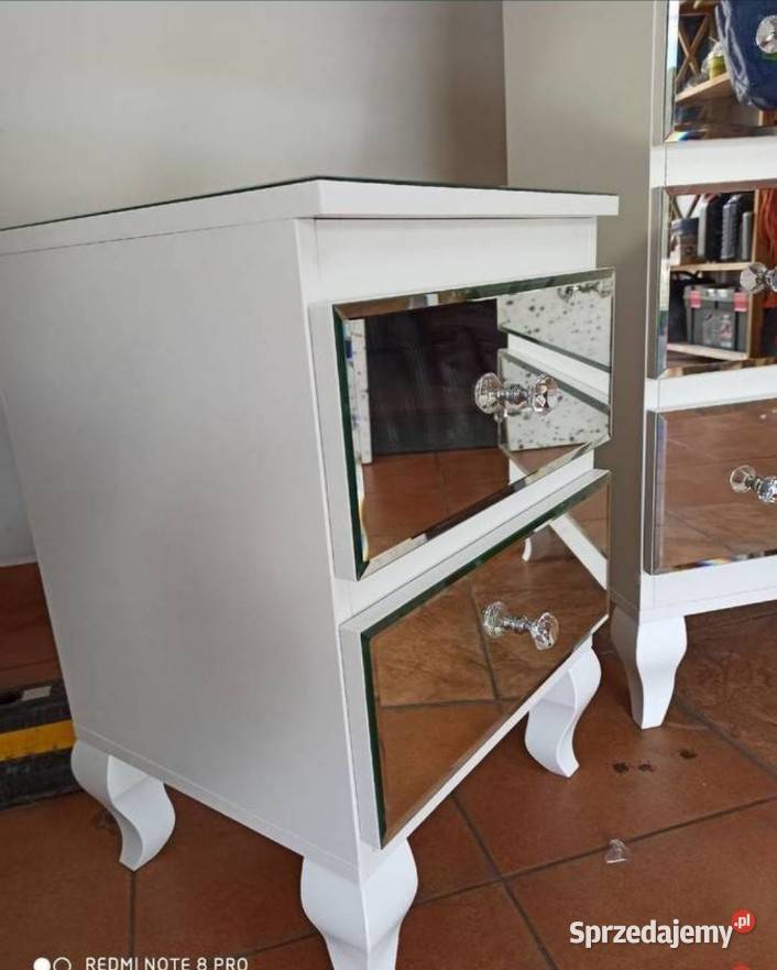 Komoda białaczarna Glamour nakastlik zestaw Nowy Sącz