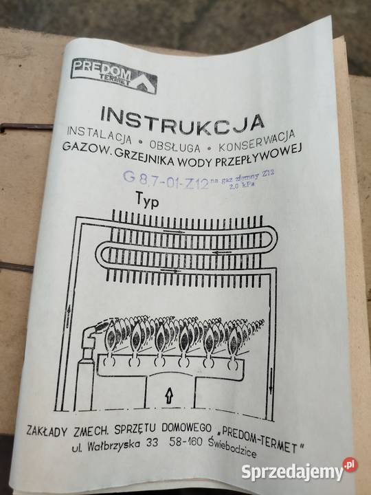 Przepływowy grzejnik wody gazowy nowy nieużywany małopolskie