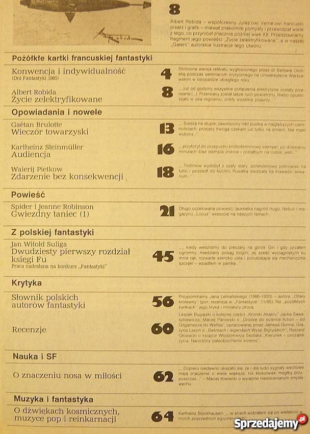FANTASTYKA 1986 10 49 MIESIĘCZNIK miesięcznik Piła
