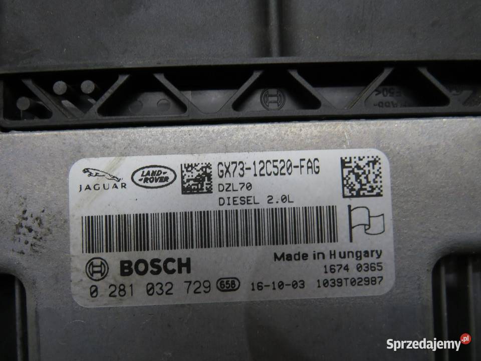 KOMPUTER SILNIKA JAGUAR XE 20 D GX7312C520FAG lubelskie sprzedam