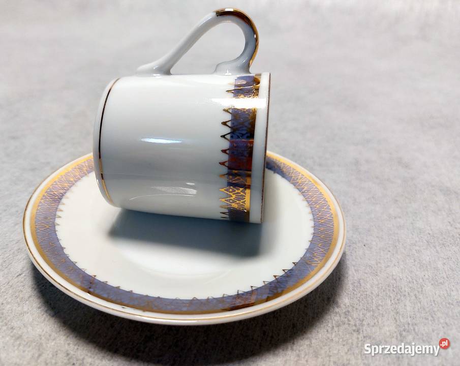 Filiżanka Duet Ornament złocenia Porcelana i szkło Dobrzany